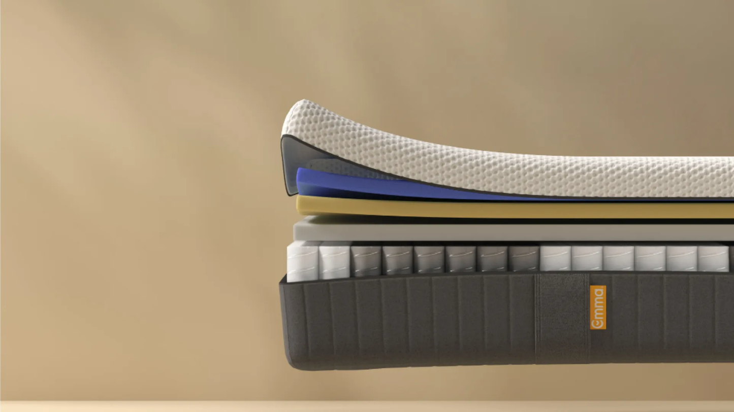 Hybride II matras | 7-zone ondersteuning en gelijke drukverdeling | Emma-Sleep